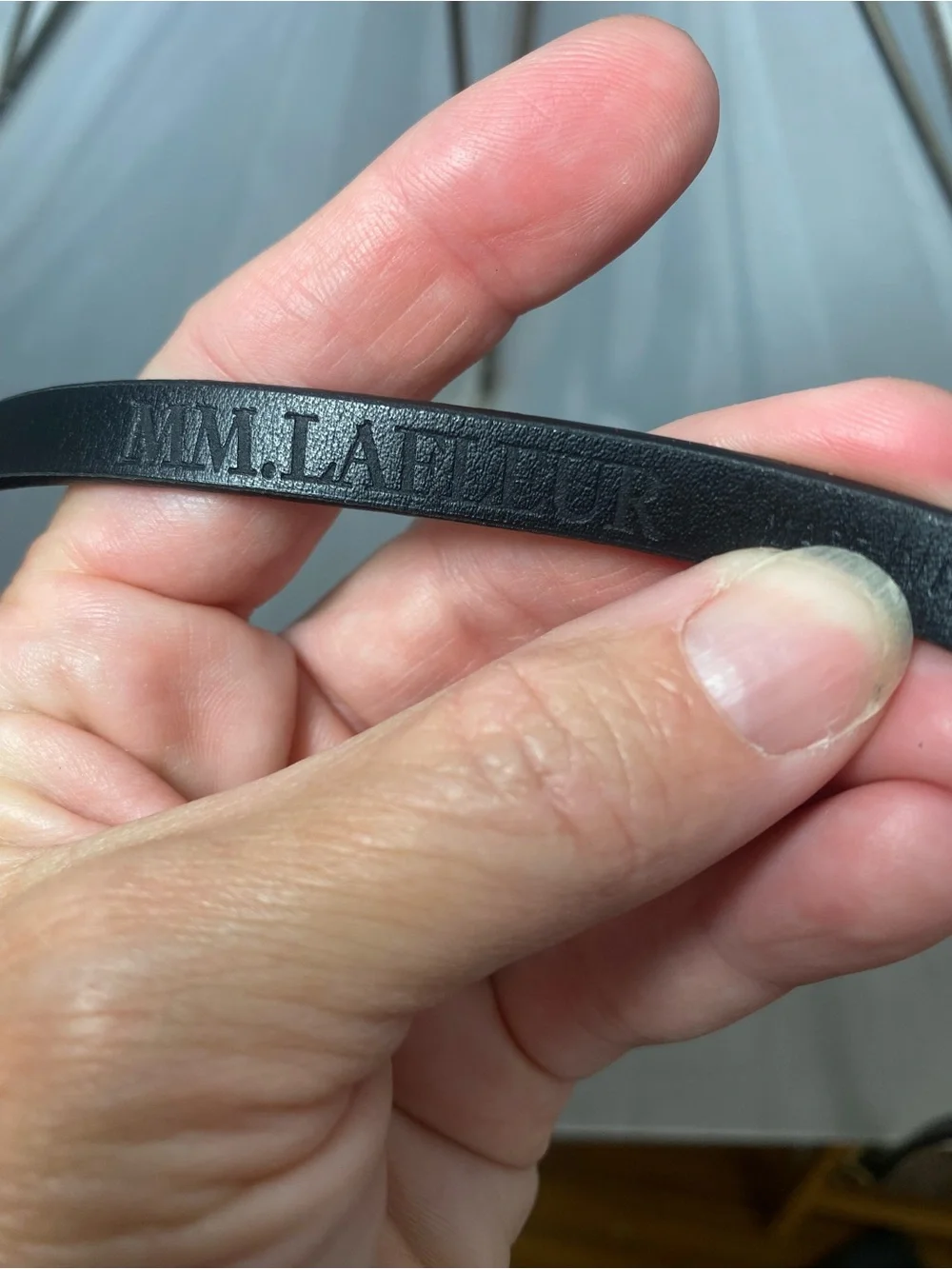 MM Lafleur Black Knotted Leather Belt